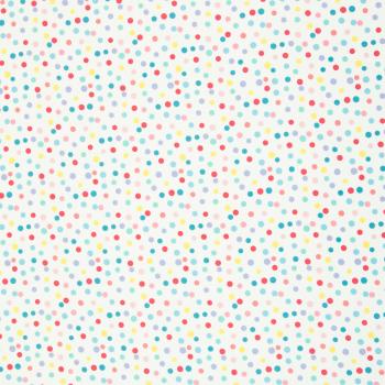 Preview: Baumwolldruck kleine Bunte Punkte auf Weiß Soto by Swafing